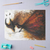 Hexe rot mit Fledermäusen-Decoupage Seidenpapier (Basteln)