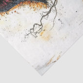 Hexe rot mit Fledermäusen-Decoupage Seidenpapier (Detail)