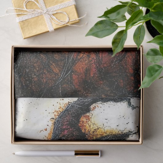 Hexe rot mit Fledermäusen-Decoupage Seidenpapier (Geschenk)