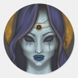 Hexe Runder Aufkleber