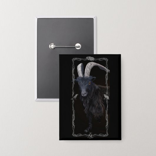 Hexe-Sabbat Button (Vorderseite/Rückseite)