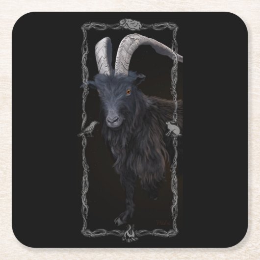 Hexe-Sabbat Rechteckiger Pappuntersetzer (Vorderseite)