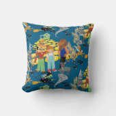 Hexe-, Schareck- und Löwenmuster Kissen (Vorderseite)