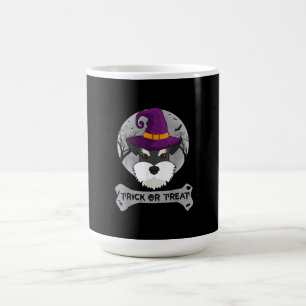 Hexe Schnauzer Trick or Treat Funny Hund Halloween Kaffeetasse