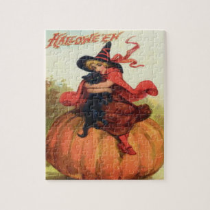 Hexe & schwarze Katze Puzzle