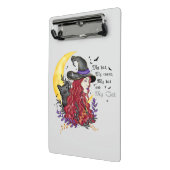 Hexe, Schwarze Katze und Halbmond Mini Klemmbrett (Gewinkelt2)