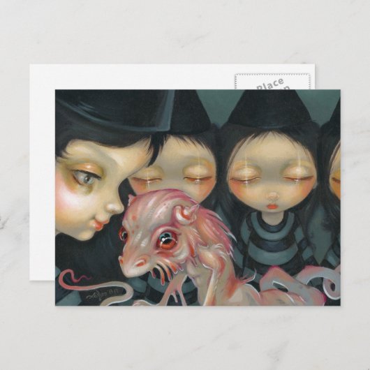 "Hexe Schwestern: Das Tier" Postkarte (Vorne/Hinten)