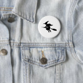Hexe-Silhouette Button (Beispiel)