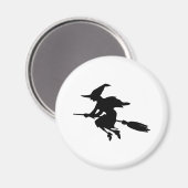 Hexe-Silhouette Magnet (Vorderseite/Rückseite)