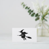 Hexe-Silhouette Visitenkarte (Stehend Vorderseite)