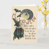 Hexe-Spinnen-Schläger Spiderweb Karte (Gelbe Blume)