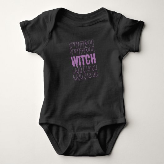 Hexe Spooky Baby Strampler (Vorderseite)