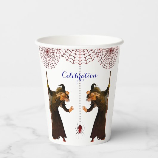Hexe Spooky Pappbecher (Rückseite)