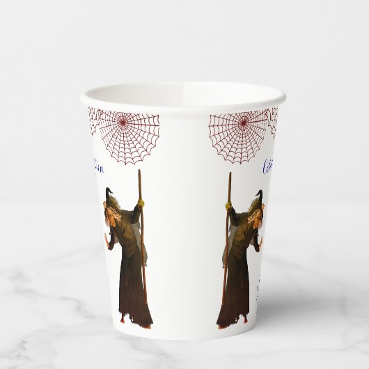 Hexe Spooky Pappbecher (Links)