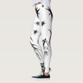 Hexe Sterne: Halloween Night Background Leggings (Links)