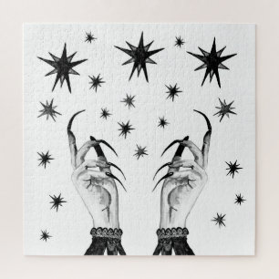 Hexe Sterne: Halloween Night Background Puzzle