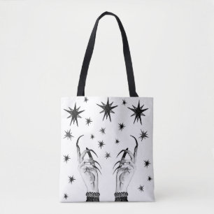 Hexe Sterne: Halloween Night Background Tasche