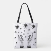 Hexe Sterne: Halloween Night Background Tasche (Rückseite)