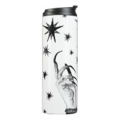 Hexe Sterne: Halloween Night Background Thermosbecher (Nach links gedreht)