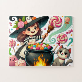 Hexe Stirring a Pot of Candy Puzzle