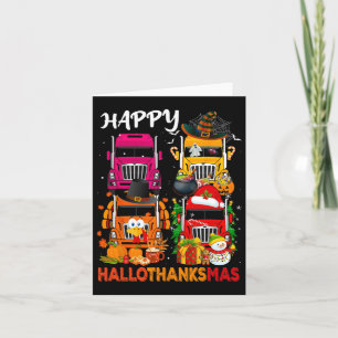Hexe Türkei Santa Trucks Truckers Happy Hallothan Karte