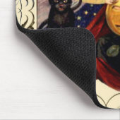 Hexe u. schwarze Katze Mousepad (Ecke)