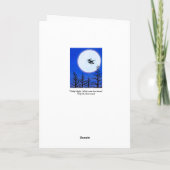 Hexe über der Mond-Halloween-Gruß-Karte Karte (Rückseite)