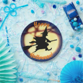 Hexe über Mond Halloween Paper Teller (Party)