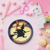 Hexe über Mond Halloween Paper Teller (Party)