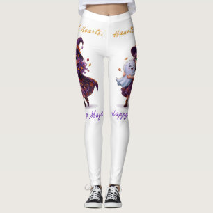 Hexe und Boo Freundinnen Süßer Halloween-Zauber Leggings