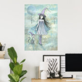 Hexe und Cat Halloween Poster von Molly Harrison (Heimbüro)