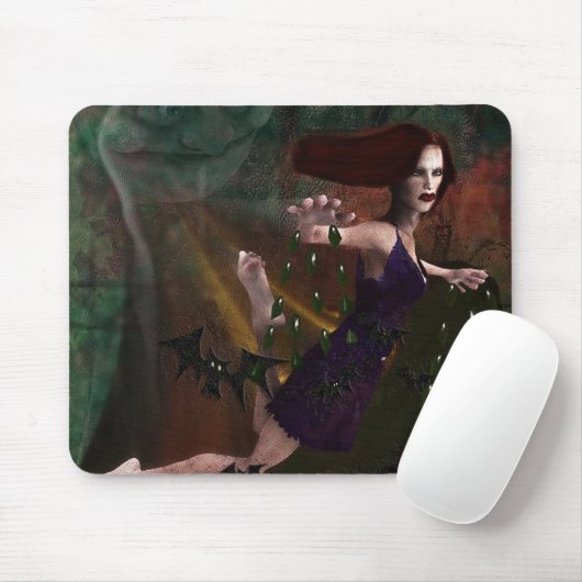 Hexe und der Mond Mousepad (Mit Mouse)