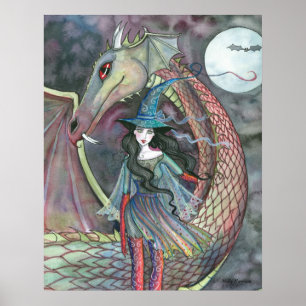 Hexe und Drache Poster von Molly Harrison
