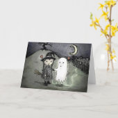 Hexe und Geist in Liebe Karte (Gelbe Blume)