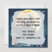 Hexe und Hexenmeister Personalisiertes Halloween Karte (Rückseite)