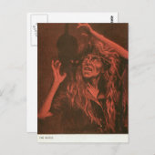 Hexe und ihre Katze Postkarte (Vorne/Hinten)