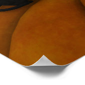 Hexe und Katze auf Giant Pumpkin Poster (Ecke)
