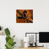 Hexe und Katze auf Giant Pumpkin Poster (Heimbüro)