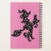 Hexe und Katze, Halloween-Stimmung Planer (Rückseite)