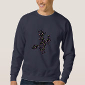 Hexe und Katze, Halloween-Stimmung Sweatshirt (Vorderseite)