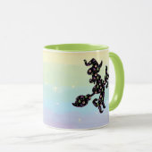 Hexe und Katze, Halloween-Stimmung Tasse (VorderseiteRechts)