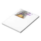 Hexe und Katze, Happy Halloween! Notizblock (Rotiert)