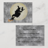 Hexe und Katze Visitenkarte (Vorne/Hinten)