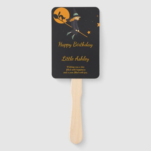 Hexe und Katzengeburt Fächer (Vorderseite)