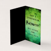 Hexe und Kessel Halloween-Klassenraum Mini-Karte Visitenkarten (Innenseite)