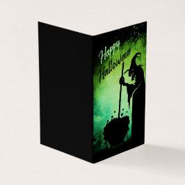 Hexe und Kessel Halloween-Klassenraum Mini-Karte Visitenkarten