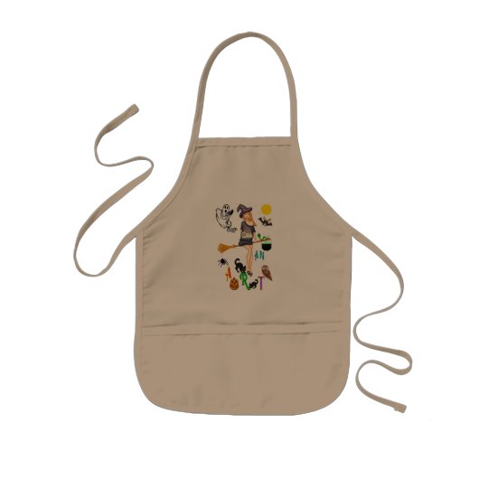 Hexe und Kunst Kinderschürze (Vorne)