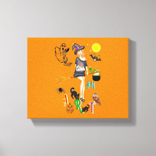 Hexe und Kunst Leinwanddruck