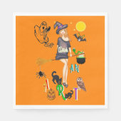 Hexe und Kunst Serviette (Vorderseite)