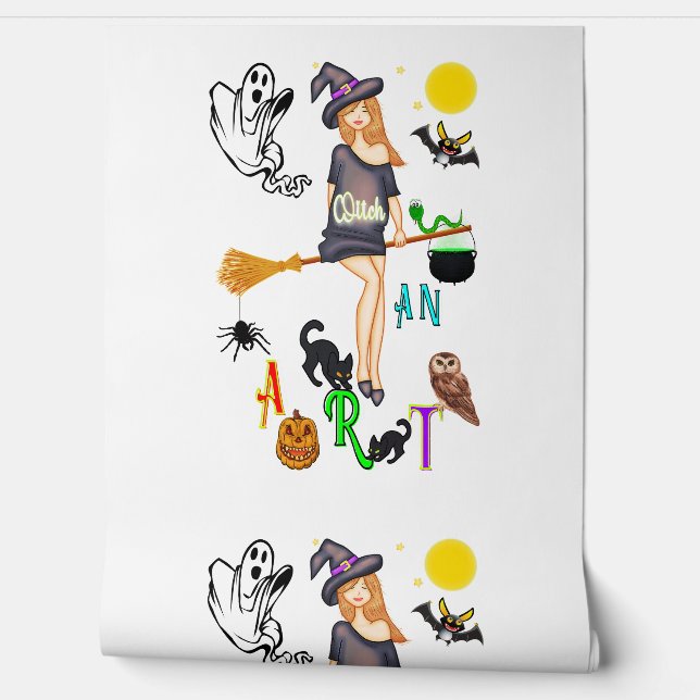Hexe und Kunst Tapete (Abrollen)